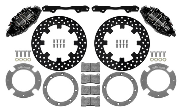 Wilwood 17-21 Can-Am X3RS Black 6-Piston Rear Kit 11.25in - Drilled Rotors 140-16629-D