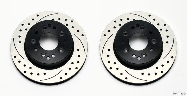 Wilwood Rotor Kit Rear-Drilled 65-82 Corvette C2/C3 (1Pc Rotors) 140-11739-D