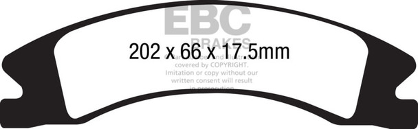 EBC 15+ Cadillac Escalade Ext/Esv 6.2 2WD Extra Duty Front Brake Pads ED91885