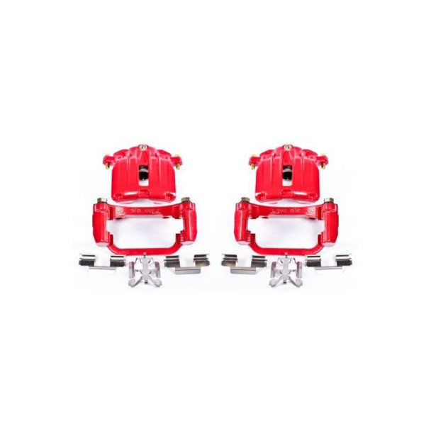 Power Stop 04-05 Cadillac DeVille Rear Red Calipers w/Brackets - Pair S4854