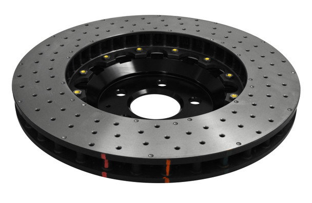 DBA 15-20 Ford Mustang GT Perf Package (380mm Front Rotor) Front 5000 Series Drilled Rotor w/Blk Hat 52166BLKXD