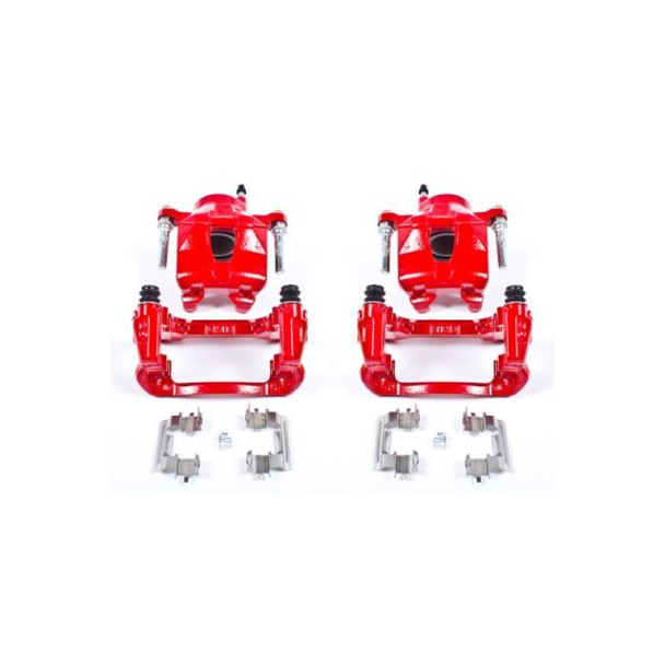 Power Stop 05-10 Scion tC Front Red Calipers w/Brackets - Pair S2580A