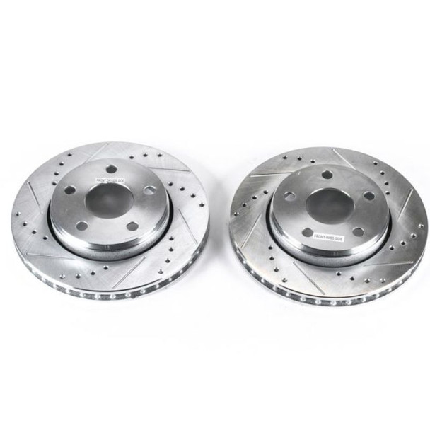 Power Stop 07-17 Jeep Wrangler Front Evolution Drilled & Slotted Rotors - Pair AR8780XPR