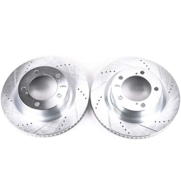 Power Stop 16-21 Toyota Land Cruiser Front Evolution Drilled & Slotted Rotors - Pair JBR1309XPR