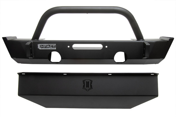 ICON 2018+ Jeep Wrangler JL / 2020+ JT Front Impact Bumper w/Skid Plate 25150