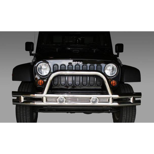 Rugged Ridge 3-In Front Tube Bumper Stainless 07-18 Jeep Wrangler 11563.1
