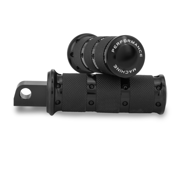 Performance Machine Footpegs XLS - Black Ano 0035-1161-B