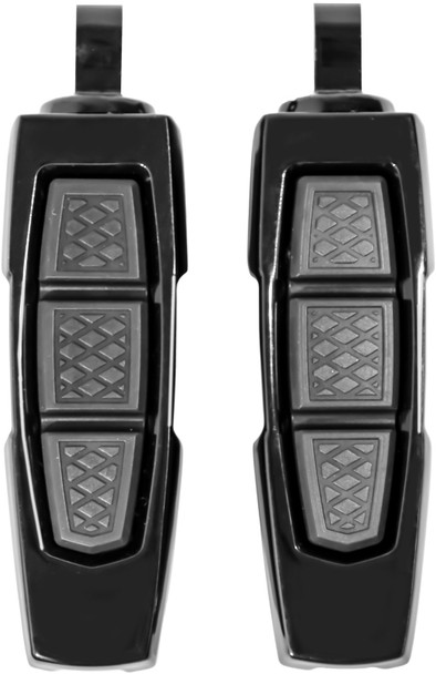 Kuryakyn Enygma Pegs With Adapter- Gloss Black 10030-2