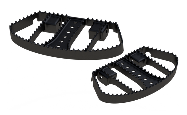 Burly Brand MX Passenger Boards - Black B13-1051B