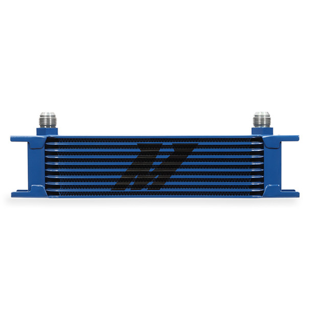 Mishimoto Universal 10 Row Oil Cooler - Blue MMOC-10BL