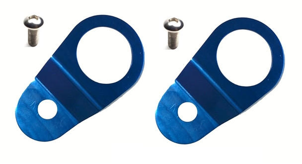 Torque Solution Radiator Mount Combo with Inserts (Blue) : Mitsubishi Evolution 7/8/9 TS-EV-014IC