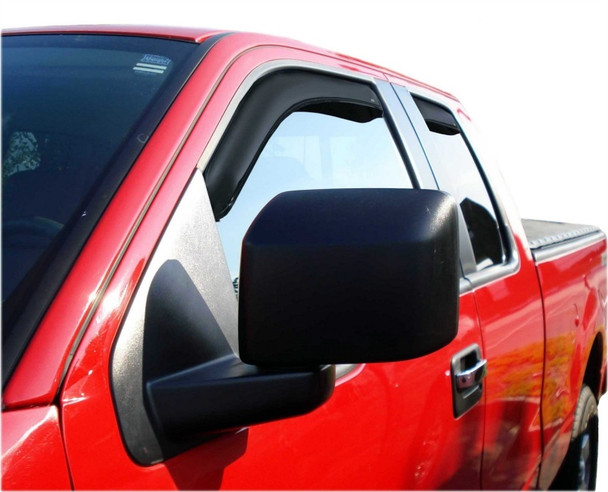 AVS 04-14 Ford F-150 Supercab Ventvisor In-Channel Front & Rear Window Deflectors 4pc - Smoke 194738