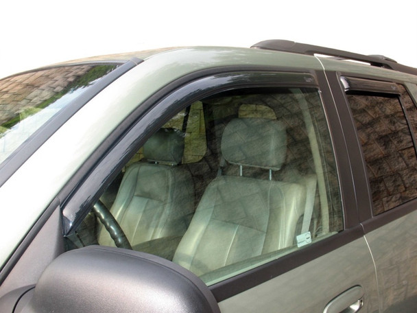 AVS 02-09 Chevy Trailblazer Ventvisor In-Channel Front & Rear Window Deflectors 4pc - Smoke 194733