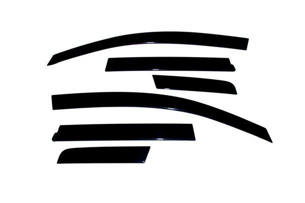 AVS 07-08 Honda Fit Ventvisor Low Profile Deflectors 6pc - Black 896007