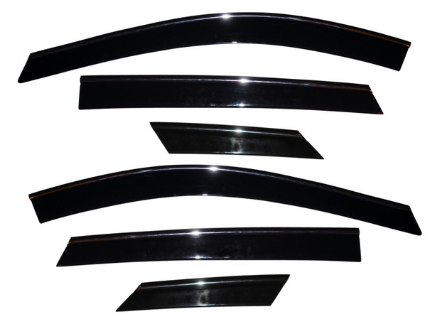 AVS 10-17 Cadillac SRX Ventvisor Low Profile Deflectors 6pc - Smoke w/Chrome Trim 796003