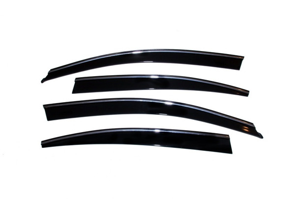AVS 09-15 Nissan Maxima Ventvisor Low Profile Deflectors 4pc - Smoke w/Chrome Trim 794011
