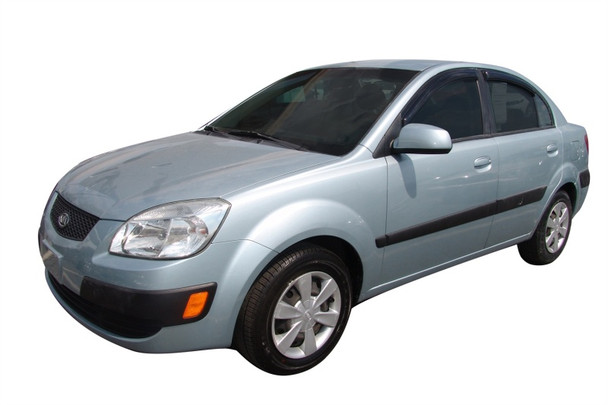 AVS 06-09 Kia RIO Ventvisor Outside Mount Window Deflectors 4pc - Smoke 94516