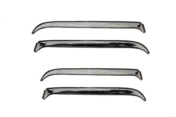 AVS 84-96 Jeep Cherokee (4 Door) Ventshade Front & Rear Window Deflectors 4pc - Stainless 14412