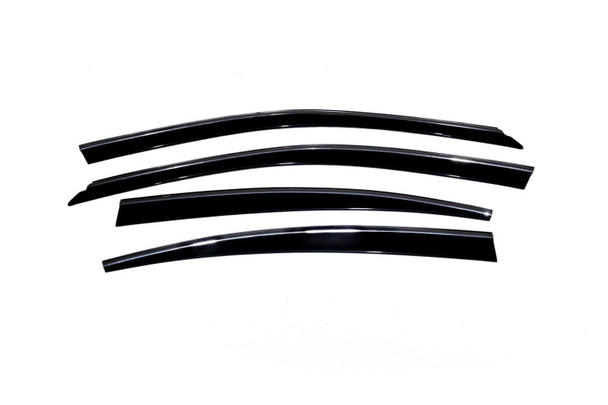 AVS 07-11 Lexus ES350 Ventvisor Low Profile Deflectors 4pc - Smoke w/Chrome Trim 794012