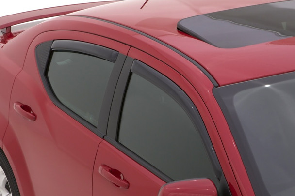 AVS 08-14 Dodge Avenger Ventvisor In-Channel Front & Rear Window Deflectors 4pc - Smoke 194065