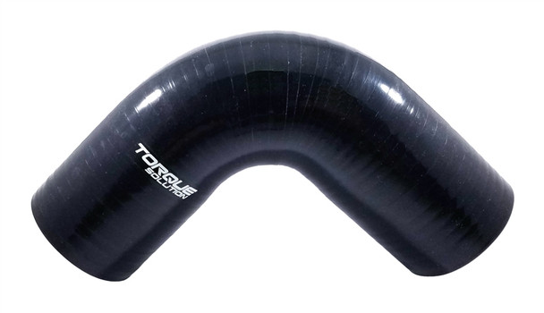 Torque Solution 90 Degree Silicone Elbow: 2.5 inch Black Universal TS-CPLR-90D25BK