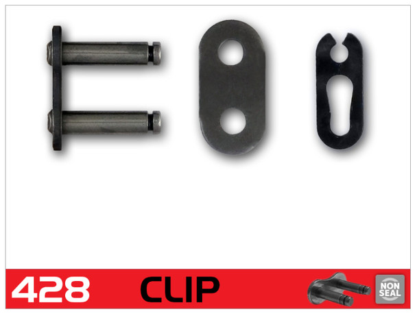 RK Chain 428 Clip Link - Natural 428-CL