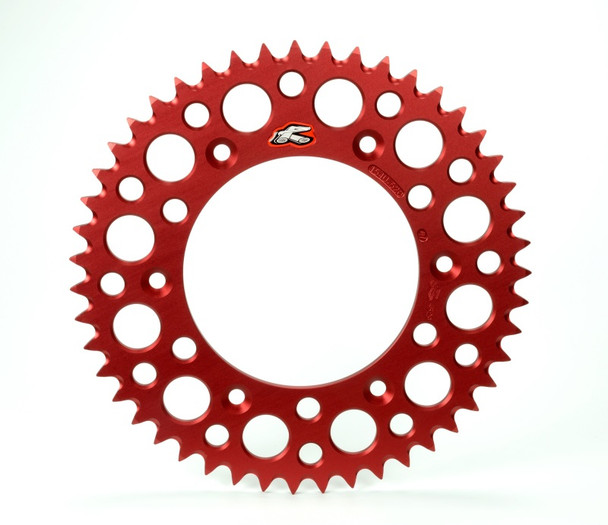 Renthal 84-24 Honda CR 125R-500R/CRF 450L/250R/450RL/RX/X Rear Grooved Sprocket - Red 520-51P Teeth 154U-520-51GRRD