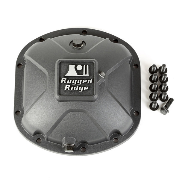 Rugged Ridge Boulder Aluminum Differential Cover Dana 30 Black 16595.13