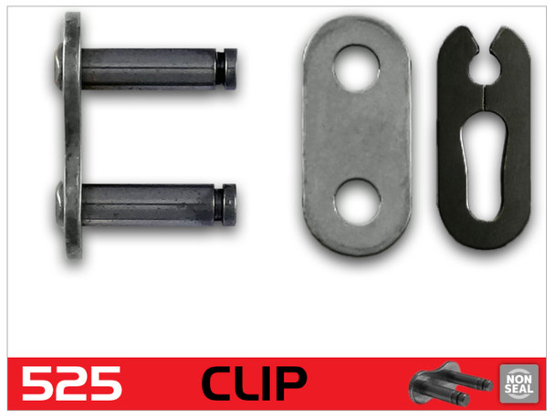 RK Chain 525 Clip Link - Natural 525-CL