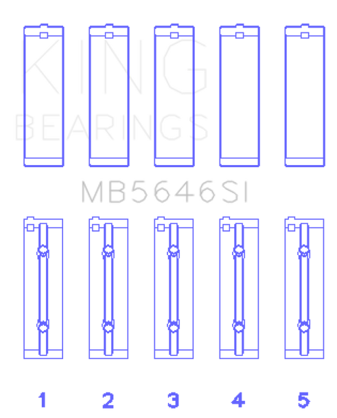 King Toyota 1AZFE/2AZFE Main Bearing Set MB5646SI