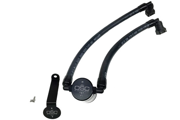 J&amp;L 2015-2024 Ford Edge Sport/ST Passenger Side Oil Separator 3.0 - Black Anodized 3031P-B