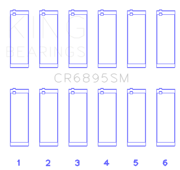 King Ford EcoBoost 3.5L / 3.7L V6 (.781 Width) (Size STD) Performance Rod Bearing Set CR6895SM