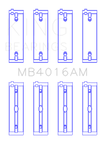 King Mitsubishi 181CI 3.0L 6G72 V6 (Size STD) Main Bearing Set MB4016AM