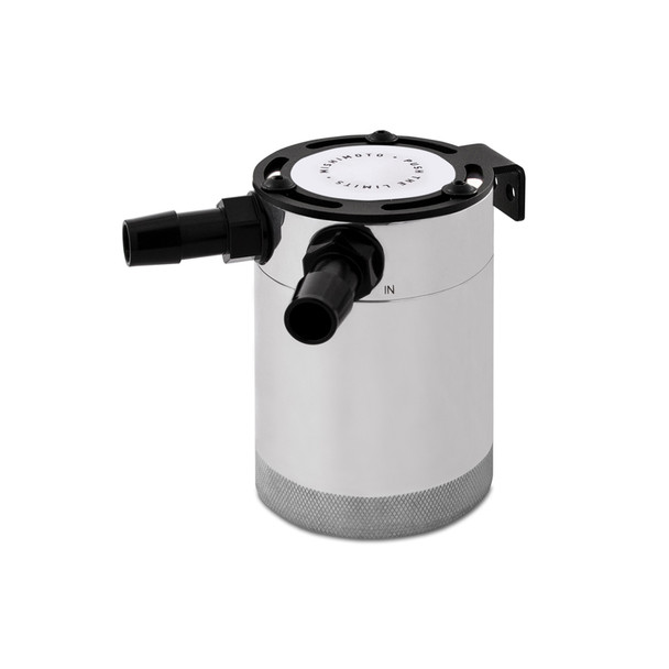 Mishimoto Compact Baffled Oil Catch Can - 2-Port - Polished MMBCC-CBTWO-P
