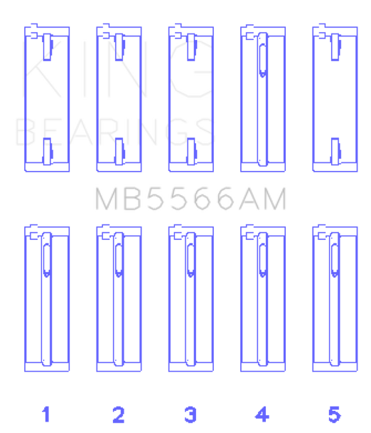 King Audi A4 1.8L AEB (Size STD) Main Bearing Set MB5566AM