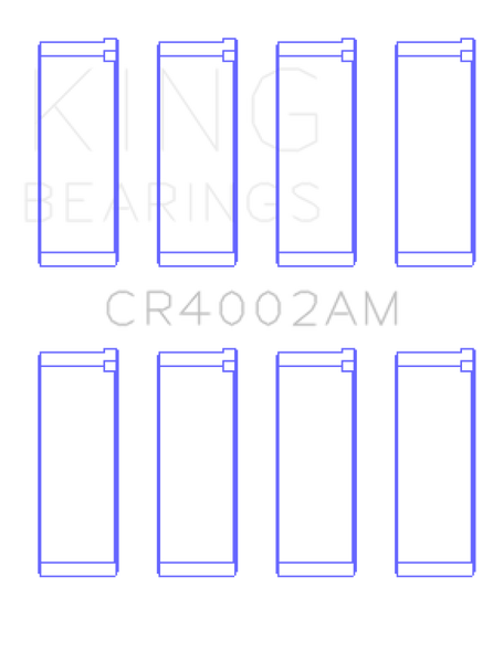 King Ford/Kia/Mazda DOHC 16 Valve/SOHC 16 Valve/SOHC 8 Valve (Size +0.25) Rod Bearing Set CR4002AM0.25