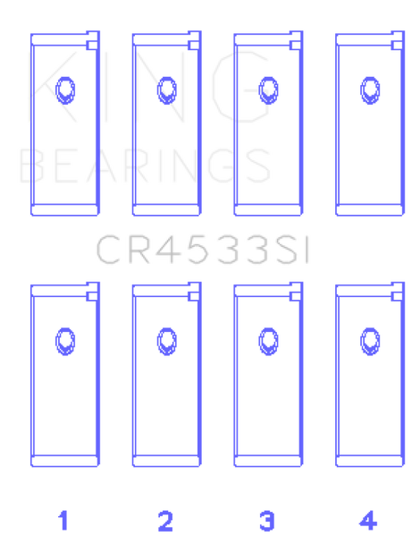 King Nissan QR25DE DOHC 16 Valves (Size STD) Rod Bearing Set CR4533SI