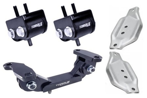 Torque Solution Engine/Transmission Mount Kit w/ OEM Mount Plates: 02-14 Subaru WRX / 04+ STI TS-SU-250.2-PL