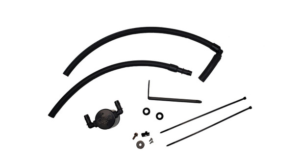 J&amp;L 22-24 Subaru BRZ/GR86 2.4L Passenger Side Oil Separator 3.0 - Black Anodized 3117P-B