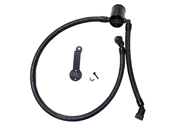 J&amp;L 18-24 Jeep Wrangler JL 3.6L Driver Side Oil Separator 3.0 - Black Anodized 3069D-B