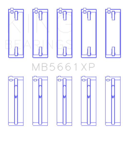 King Audi/Volkswagen ADZ/AWT/APK/BHP/BPY/AKS 1.6/1.8/2.0L Crankshaft Main Bearing Set MB5661XP