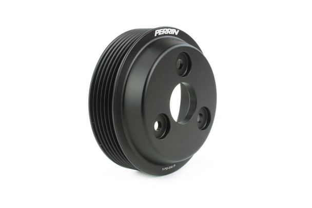 Perrin 15-22 Subaru WRX / 14-18 FXT / 18-21 Crosstrek Lightweight Water Pump Pulley - Black PSP-ENG-112BK