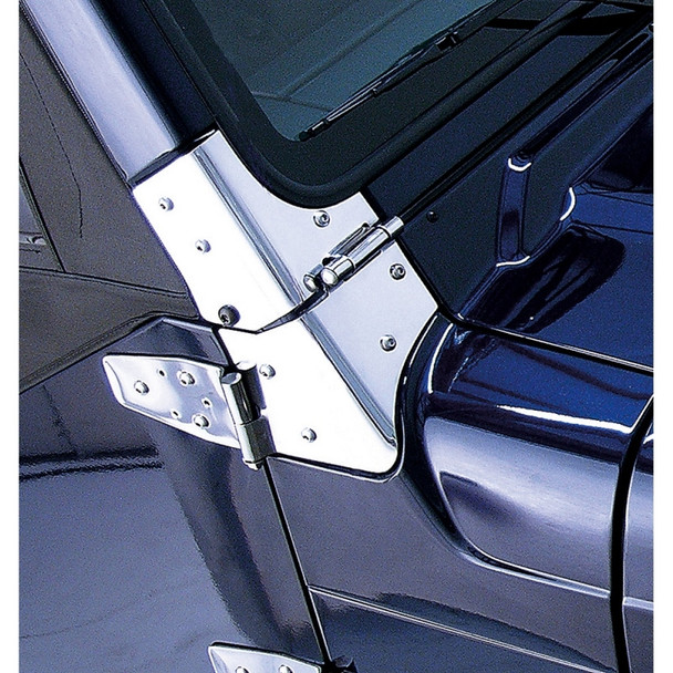 Rugged Ridge 97-06 Jeep Wrangler Stainless Steel Windshield Hinges 11112.02