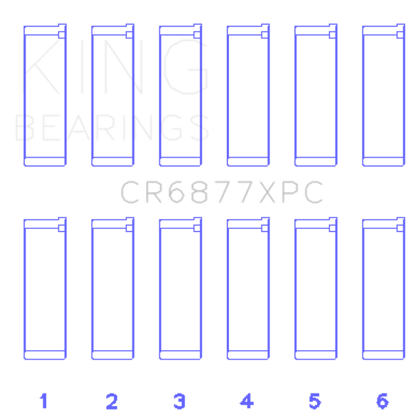 King BMW S54B32 3.2L Coated Performance Rod Bearing Set CR6877XPC