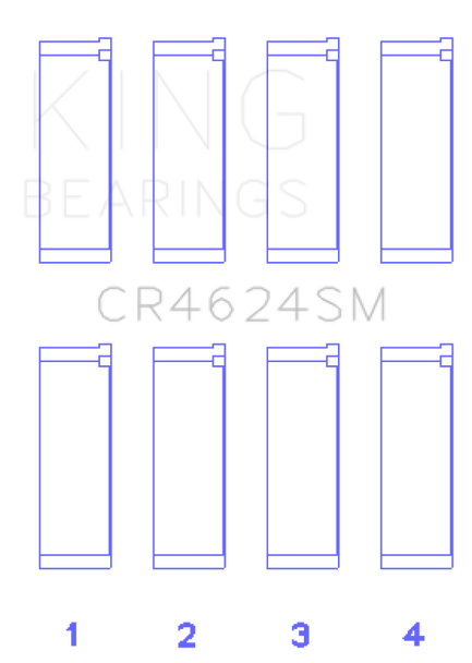 King Hyundai G4KE / G4KC (Size +.25) Rod Bearings (Set of 4) CR4624SM0.25