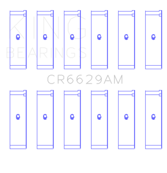 King Mitsubishi 181CI 3.0L 6G72 V6 / 152CI 2.5L 6G73 V6 (Size STD) Rod Bearing Set CR6629AM