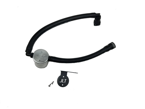 J&amp;L 15-24 Ford Transit 150/250/350 3.5L EcoBoost Passenger Side Oil Separator 3.0 - Clear Anodiz 3025P-C