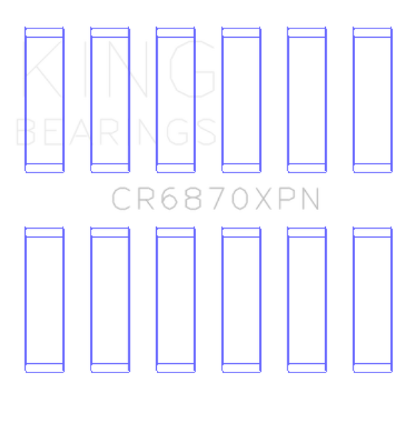 King 09-15 Nissan GT-R VR38DETT (Size STD) Performance Rod Bearing Set CR6870XPN