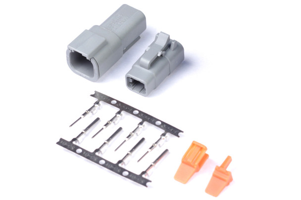 Haltech Matching Set of Deutsch DTM-4 Connectors 7.5 Amp Plug & Pins HT-031014