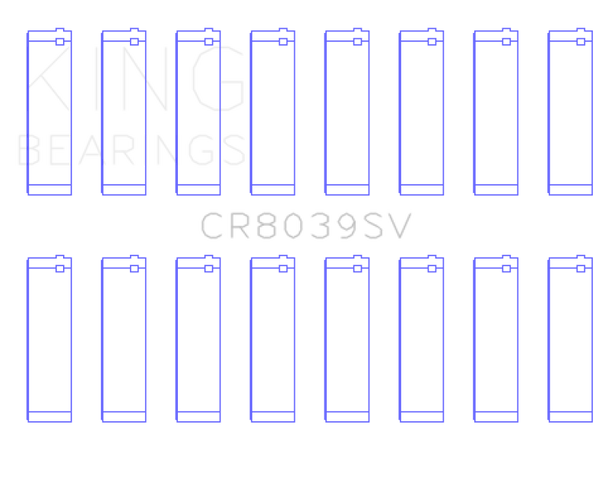 King 08-10 Ford Powerstroke 6.4L (Size STD) Connecting Rod Bearing Set CR8039SV